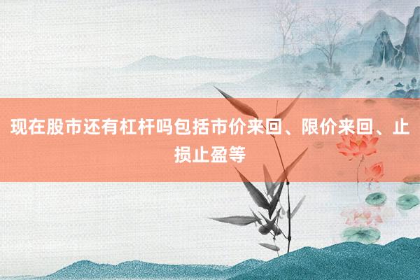 现在股市还有杠杆吗包括市价来回、限价来回、止损止盈等