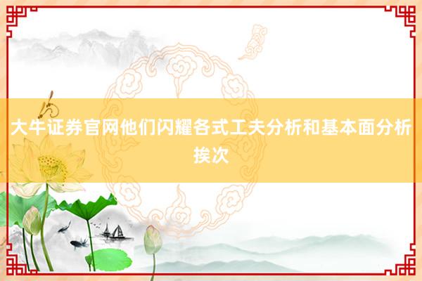 大牛证券官网他们闪耀各式工夫分析和基本面分析挨次