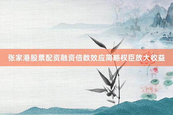 张家港股票配资融资倍数效应简略权臣放大收益