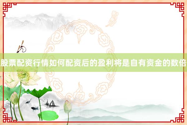 股票配资行情如何配资后的盈利将是自有资金的数倍